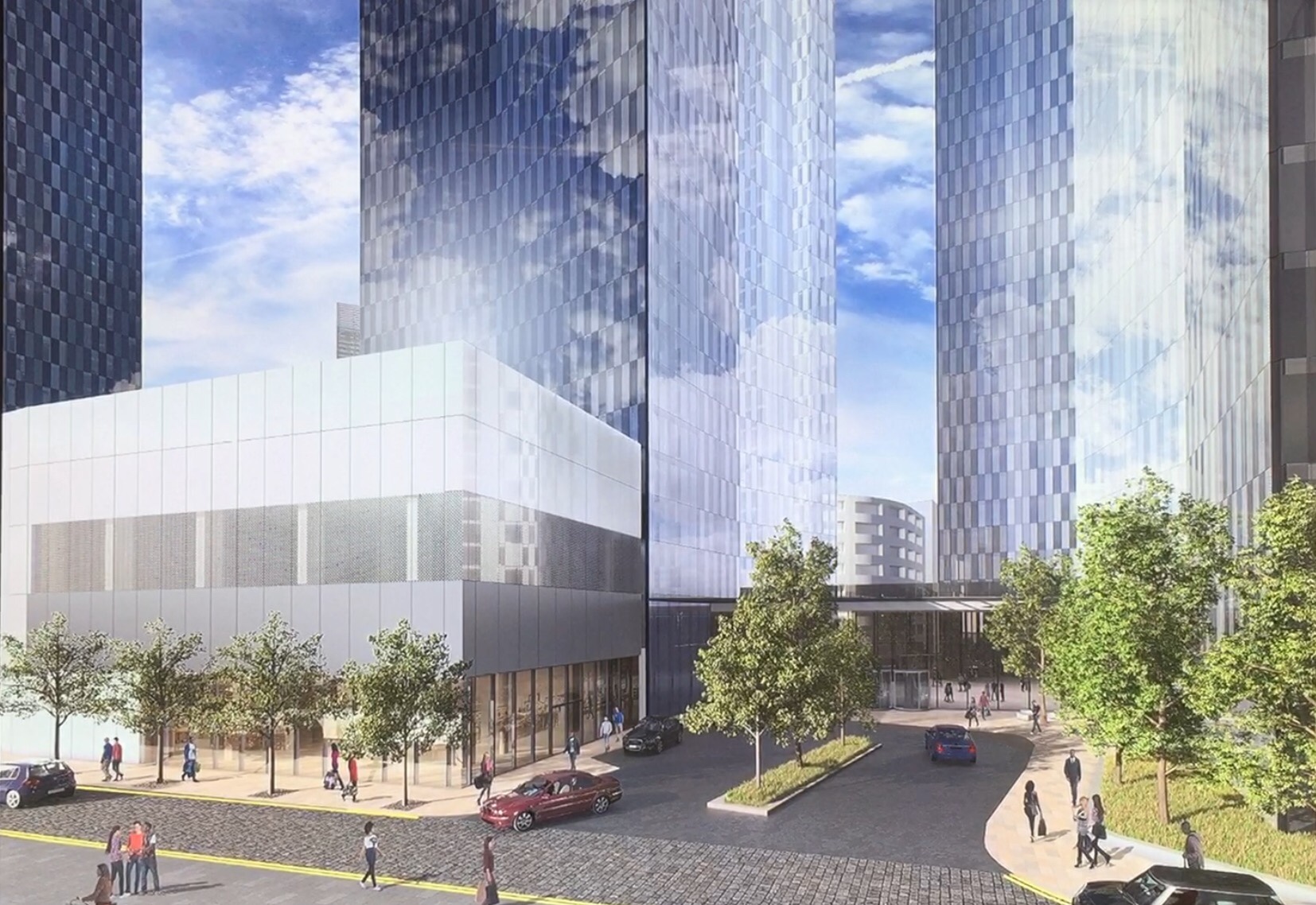 Plan For Cluster Of Four Skyscrapers In Manchester Construction