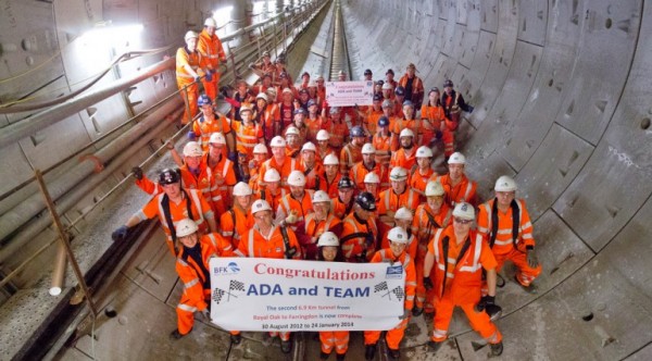 western tunnels team celebrate end of tunnelling jan 2014_121552