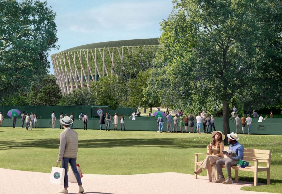 Proposal for third covered tennis arena at Wimbledon