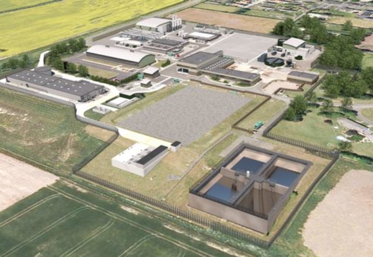 Picture of the upgraded Horsley water treatment works in Northumberland