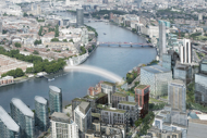 Pedestrian Thames bridge