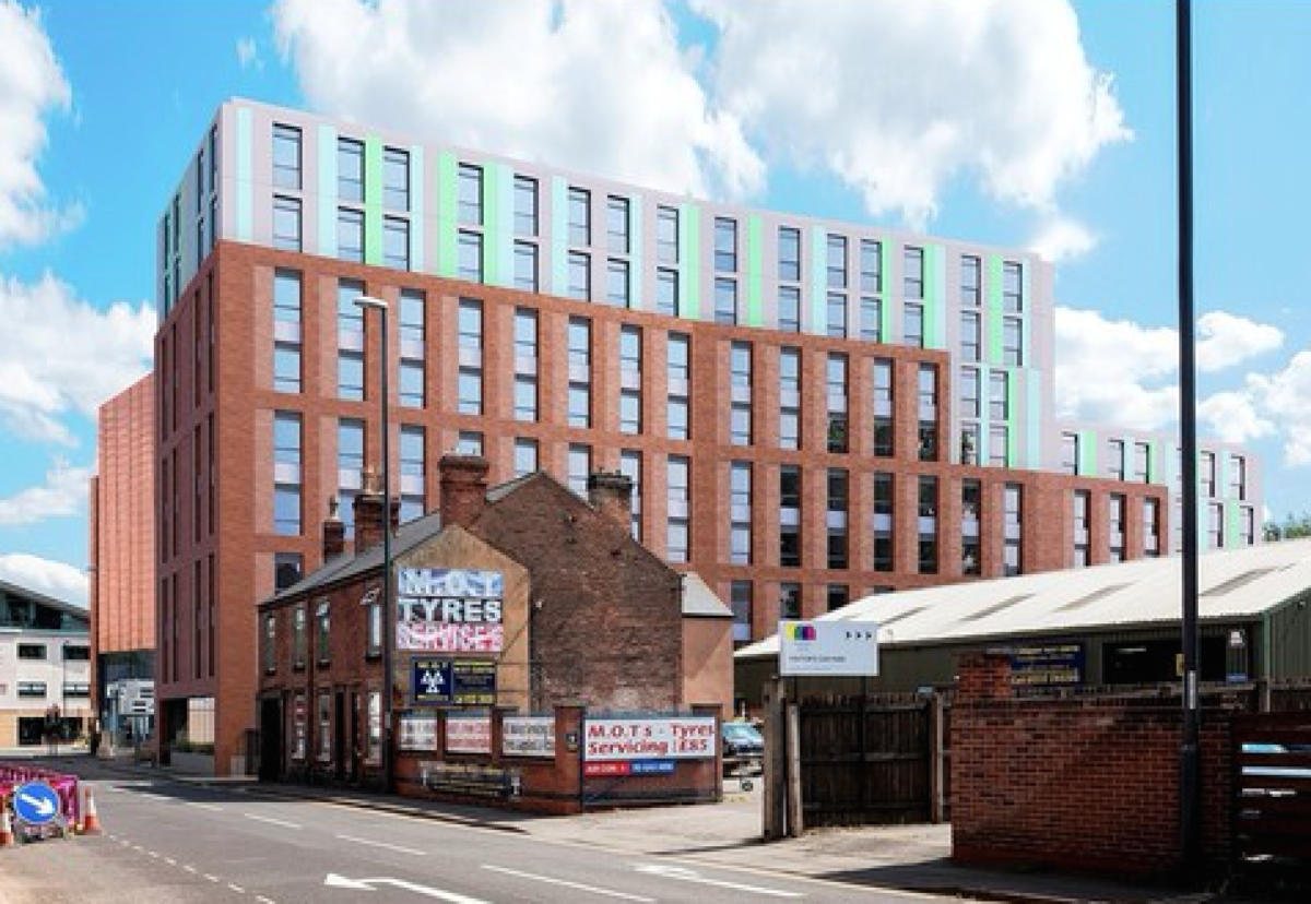 New student accommodation block plan in Agard Street next to One Friar Gate