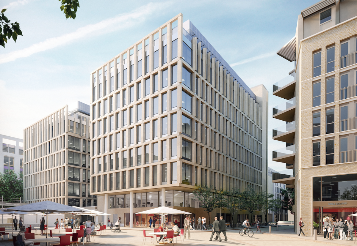 The Grimshaw-designed Grade A offices will provide over 160,000 sq ft of space across two eight-storey blocks with an underground car park 