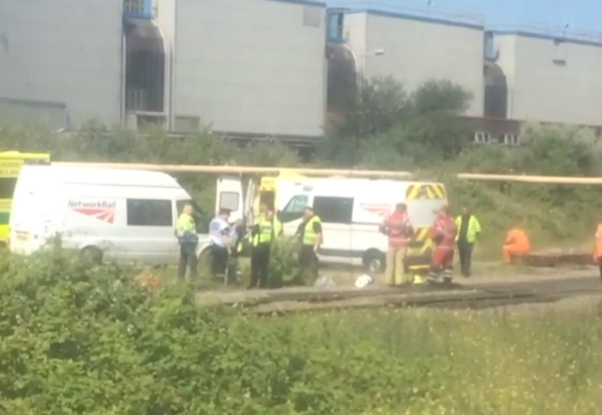 The accident scene. Picture courtesy of the BBC