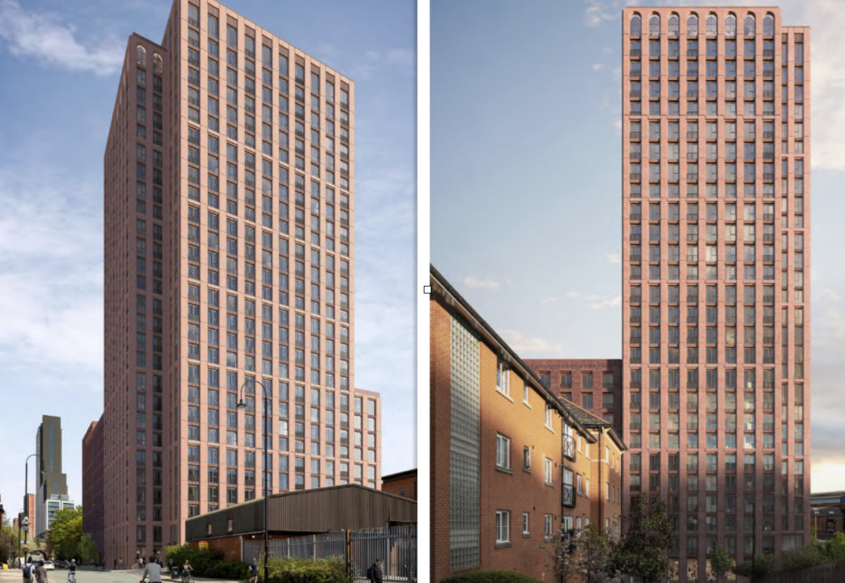 Different views of Sparkle Street build to rent tower