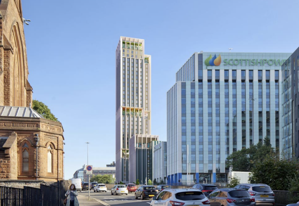 A sky lounge on the top floor of the taller building will provide a viewing deck for far reaching views of the surrounding cityscape