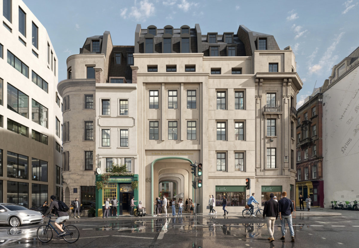 Extra floors will be added to the building which will retain the facade fronting on to Fleet Street