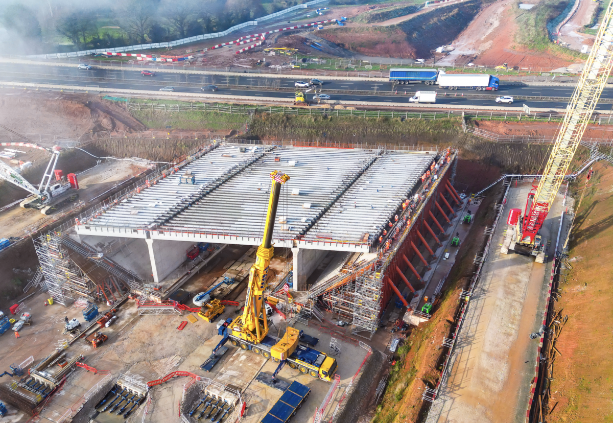 The huge box is currently being built on land next to the A46, rather than beneath the carriageway itself, significantly minimising long-term disruption