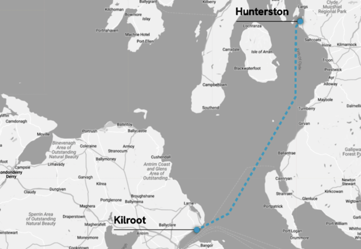 Subsea interconnector route